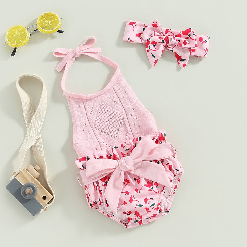 Pink Halter and Floral Bummies