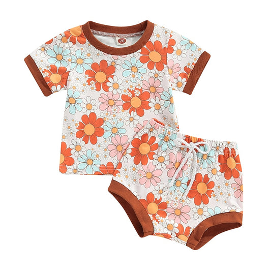 Flower Child Shorts and Tee Set