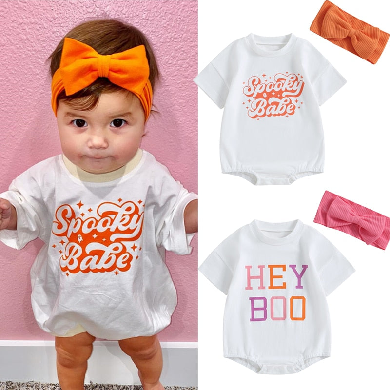 Hey Boo Top and Bow Set