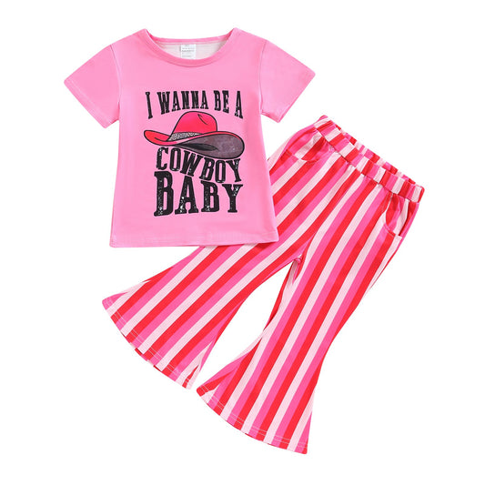 Cowboy Baby Tee and Flare Set