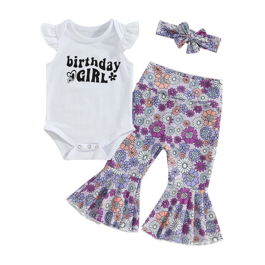 Birthday Girl Flare and Bow Set