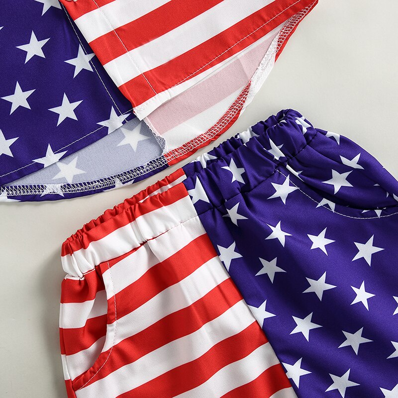 Boys Independence Day Button Down Set